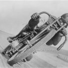 Vintage Harley Davidson American Motorcycle Board Racer Old Leather Helmet Photo