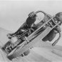 Vintage Harley Davidson American Motorcycle Board Racer Old Leather Helmet Photo