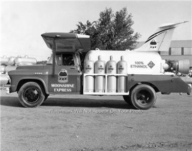 PHOTO MOONSHINE EXPRESS ETHANOL BOOTLEGGERS WHITE LIGHTNING HOOCH MOUNTAIN DEW