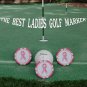 WOMENS PINK RIBBON POKER CHIP GOLF BALL MARKERS COLLECTABLE SET 3 ACCESSORIES