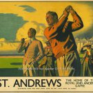 PHOTO VINTAGE LOOKING POSTER ST. ANDREWS GOLFS HOME SCOTLAND OLD TOM MORRIS