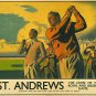 PHOTO VINTAGE LOOKING POSTER ST. ANDREWS GOLFS HOME SCOTLAND OLD TOM MORRIS