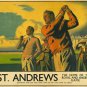 PHOTO VINTAGE LOOKING POSTER ST. ANDREWS GOLFS HOME SCOTLAND OLD TOM MORRIS