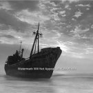 Ghost Ship Fog Clouds Calm Ocean Water Nostalgic Nautical Wall Art Picture Photo
