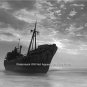 Ghost Ship Fog Clouds Calm Ocean Water Nostalgic Nautical Wall Art Picture Photo