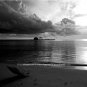 Calm Ocean Sandy Beaches Storm Clouds Relaxing Nautical Wall Art Picture Photo