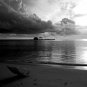 Calm Ocean Sandy Beaches Storm Clouds Relaxing Nautical Wall Art Picture Photo