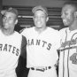 ROBERTO CLEMENT WILLIE MAYS HANK AARON PROFESSIONAL BASEBALL HALL OF FAME PHOTO