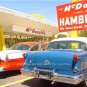 McDonalds Restaurant Hamburgers Old Ford Oldsmobile Cars Automobile Color Photo