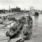 RARE VINTAGE NEW ORLEANS TORPEDO BOAT PHOTO 1906 AMERICA PADDLE WHEEL RIVER TUG