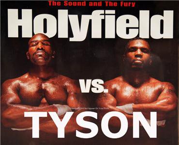 MIKE TYSON EVANDER HOLYFIELD WORLD HEAVYWEIGHT BOXING FIGHT COLOR POSTER PHOTO