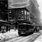 NEW YORK CITY PHOTO 1935 BLOOMINGDALES BIG APPLE STREET CAR CARTS VENDORS TRAINS