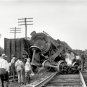 TRAIN WRECK LAUREL MARYLAND RAILROAD PHOTO 1922 STEAM COAL LOCOMOTIVES ENGINEER