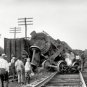 TRAIN WRECK LAUREL MARYLAND RAILROAD PHOTO 1922 STEAM COAL LOCOMOTIVES ENGINEER