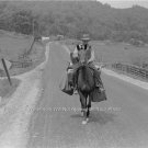 PHOTO HORSE BACK UNITED STATES MAIL CARRIER MAILMAN POST OFFICE MAIL BOX POSTMAN