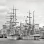 CLASSIC WOODEN MAST SHIPS ON NEW YORK EAST RIVER 1900 PHOTO NAUTICAL THEME