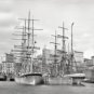 CLASSIC WOODEN MAST SHIPS ON NEW YORK EAST RIVER 1900 PHOTO NAUTICAL THEME
