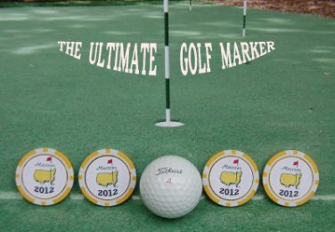 THE MASTERS 2012 POKER CHIP GOLF BALL MARKER COLLECTABLE SET 4 ACCESSORY GIFT