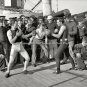 USS New York Navy Ship Sailors Santiago Campaign Military Boxing Fight Photo
