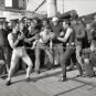 USS New York Navy Ship Sailors Santiago Campaign Military Boxing Fight Photo
