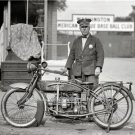 1922 WASHINGTON POLICE OFFICER VINTAGE RARE HENDERSON MOTORCYCLE PHOTO BASEBALL