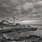 Portland Maine CloudsOcean Lighthouse Nostalgic Nautical Wall Art Picture Photo