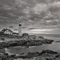 Portland Maine CloudsOcean Lighthouse Nostalgic Nautical Wall Art Picture Photo
