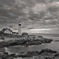 Portland Maine CloudsOcean Lighthouse Nostalgic Nautical Wall Art Picture Photo