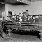 Vintage Young Boys Club Shooting Pool Table Billiards Youth Groups Games Photo