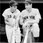 Joe Dimaggio with Ted Williams Dugout  Baseball Photo