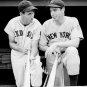 Joe Dimaggio with Ted Williams Dugout Baseball Photo