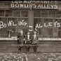 Vintage Les Miserables Old Bowling Alleys Lanes Duck Ten Pins Boys 1911 Photo