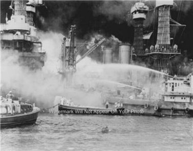 PHOTO JAPANESE ATTACK PEARL HARBOR NAVAL BASE USS WEST VIRGINIA WORLD WAR TWO