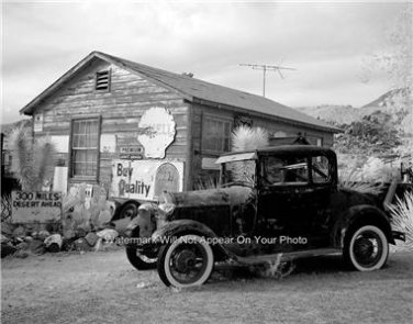 RARE OLD FORD AUTOMOBILE DESERT STORE METAL SIGNS NOSTALGIC COLLECTABLE PHOTO