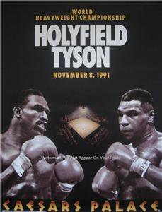 MIKE TYSON EVANDER HOLYFIELD POSTER PHOTO BOXING WORLD HEAVYWEIGHT CHAMPIONSHIP