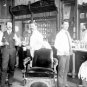VINTAGE BARBER SHOP 1900 PHOTO BARBER POLE RAZOR SHAVE HAIR CUT BARBER CHAIR