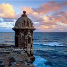 Beautiful Color Sunshine Clouds Ocean Water Stone Wall Castle Business Art Photo