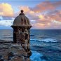 Beautiful Color Sunshine Clouds Ocean Water Stone Wall Castle Business Art Photo