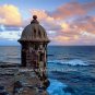 Beautiful Color Sunshine Clouds Ocean Water Stone Wall Castle Business Art Photo