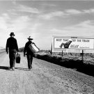 RARE VINTAGE BLACK & WHITE PHOTO TAKEN 1939 LOS ANGELES TRAIN ROADSIDE SIGNS