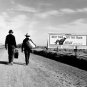 RARE VINTAGE BLACK & WHITE PHOTO TAKEN 1939 LOS ANGELES TRAIN ROADSIDE SIGNS