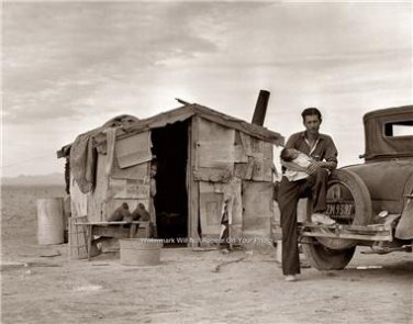 Great Depression Era California Desert Vintage Automobile Young Child 1939 Photo