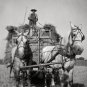 Antique Country Farming Equipment Work Horses Wooden Wagon Harvest Fields Photo
