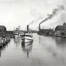 Vintage WaterFront Scene Ads Port Huron Michigan Steamer Ships 1905 Wall Photo