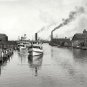 Vintage WaterFront Scene Ads Port Huron Michigan Steamer Ships 1905 Wall Photo