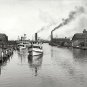 Vintage WaterFront Scene Ads Port Huron Michigan Steamer Ships 1905 Wall Photo
