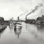 Vintage WaterFront Scene Ads Port Huron Michigan Steamer Ships 1905 Wall Photo