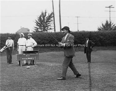 CLASSIC 1909 GOLF PHOTO TOM VARDON PROFESSIONAL GOLFER BRITISH OPEN HARRY VARDON