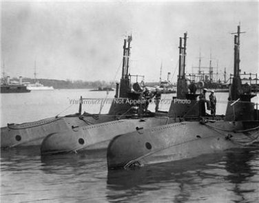 RARE PHOTO 1908 WORLD WAR ONE UNITED STATES NAVAL SUBMARINES VETERANS SAILORS