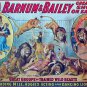 BARNUM AND BAILEY CIRCUS GREATEST SHOW ON EARTH POSTER PHOTO LIONS TIGERS CLOWNS